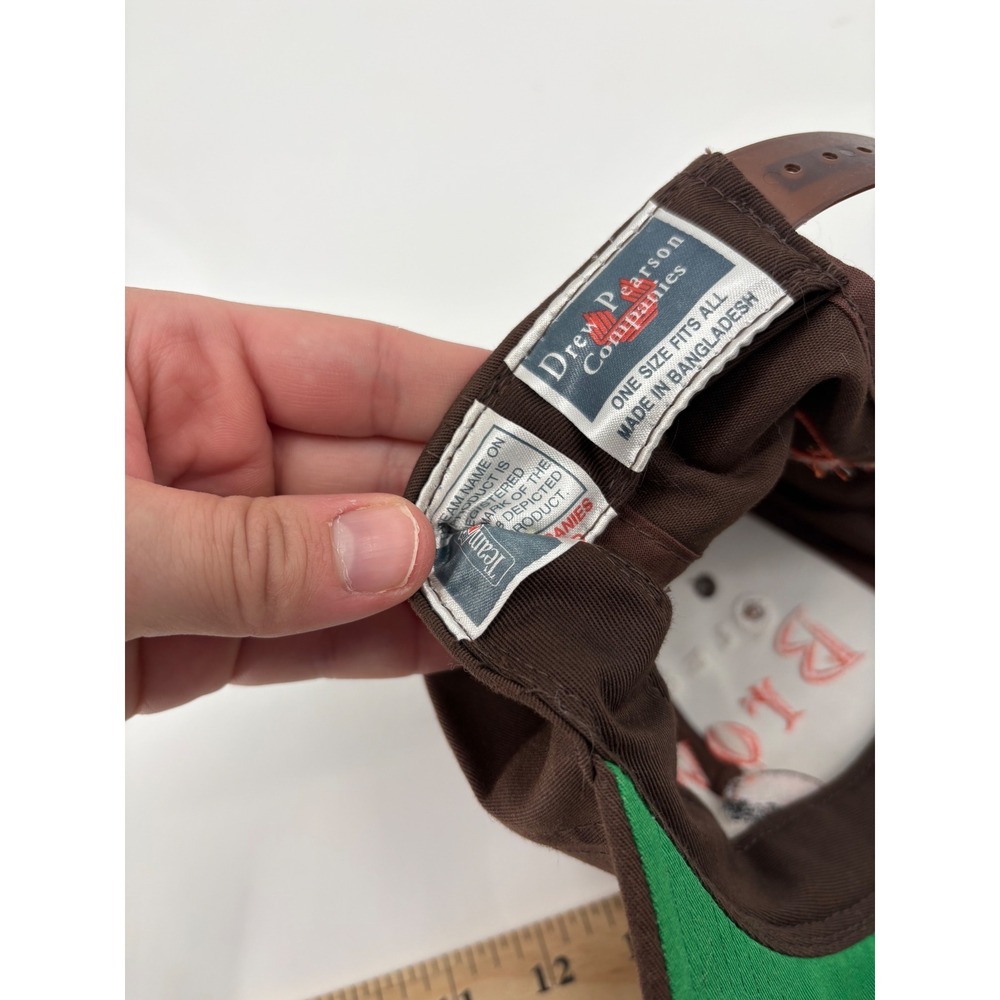 Vintage Cleveland Browns Snapback Hat Drew Pearson Brown NFL Cap Green Underbrim - Picture 4 of 4